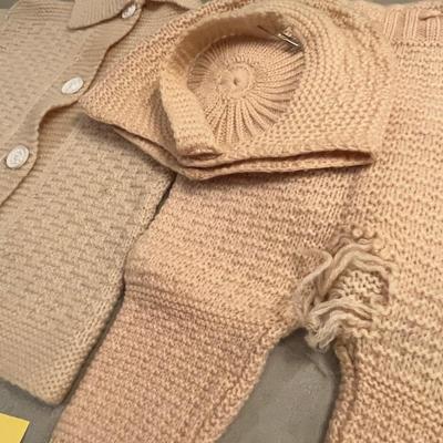 Vintage knitted infant clothing