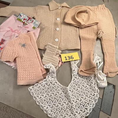 Vintage knitted infant clothing