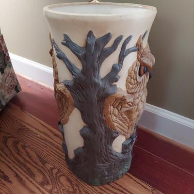 Vintage Owl Umbrella Urn and Luggage Stand (BR1-BBL)