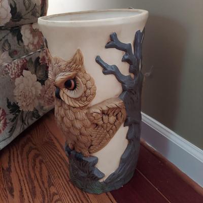 Vintage Owl Umbrella Urn and Luggage Stand (BR1-BBL)