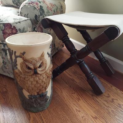Vintage Owl Umbrella Urn and Luggage Stand (BR1-BBL)