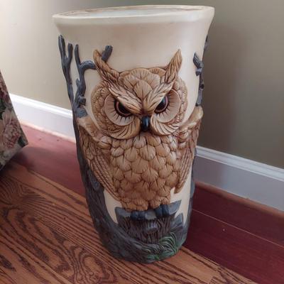 Vintage Owl Umbrella Urn and Luggage Stand (BR1-BBL)