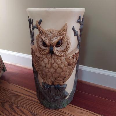Vintage Owl Umbrella Urn and Luggage Stand (BR1-BBL)