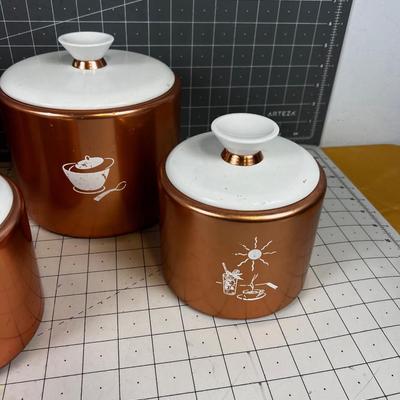 Mirro Copper Colored Aluminum Canister Set