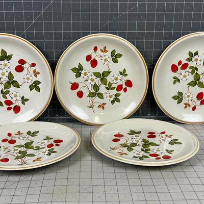 Strawberry Dinner Plates (5) Just Plates
