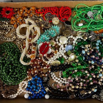 Tray of Costume Jewelry Collection 