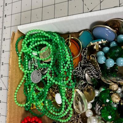 Tray of Costume Jewelry Collection 