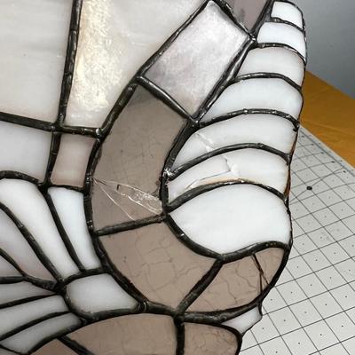 Taupe Colored Tiffany Slag Glass Shade 