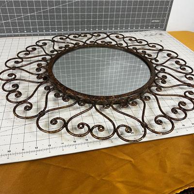 Brown Metal Mirror 