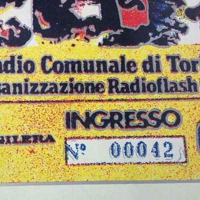 ROLLING STONES SILKSCREEN SHOW POSTER TORINO ITALY 1982 ARTIST SIGNED