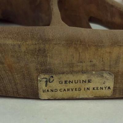 vintage KENYAN AFRICAN HAND CARVED WOOD ANTELOPE FIGURES 