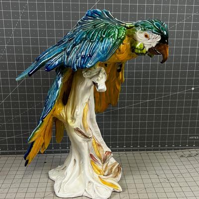 Vintage Italian Ceramic Macaw 
