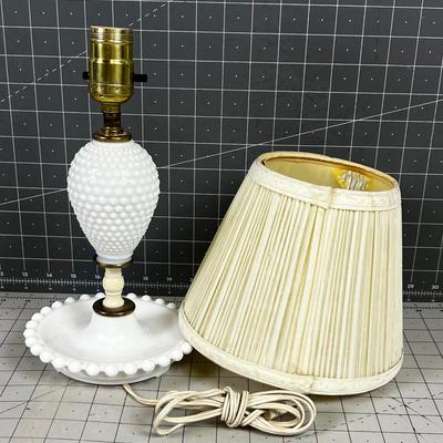 Vintage Milk Glass Lamp 
