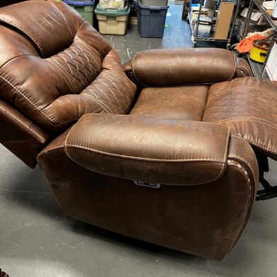 Brown Leather Electric Recliner #1 