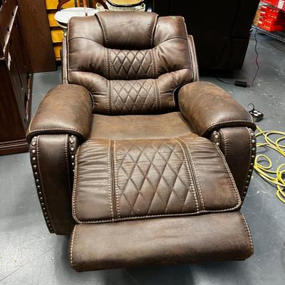 Brown Leather Electric Recliner #1 