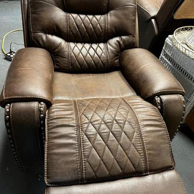 Brown Leather Electric Recliner #2