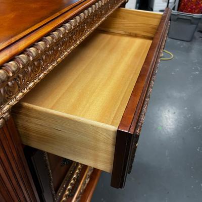 Pecan Colored, Empire Style, Chest of Drawers 