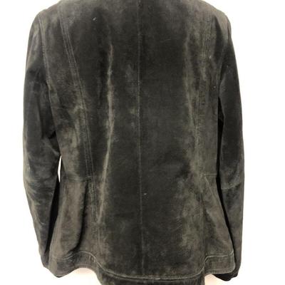 Style&Co. Leather Suede Full Zip Black Jacket Womenâ€™s Large