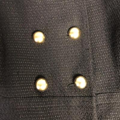 Apt 9 Women's Size M Lined Winter Jacket Pea Coat Black w/ Pockets Buttons