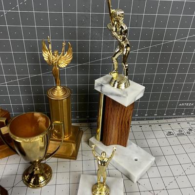 LOT of Various Trophy's: Baseball, Swimming, Bowling