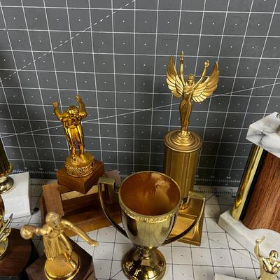 LOT of Various Trophy's: Baseball, Swimming, Bowling