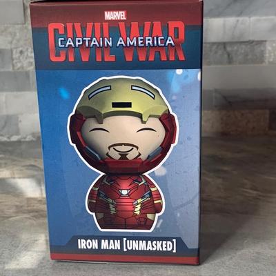 2016 Funko Marvel Dorbz Iron Man Exclusive Vinyl Bobble Head #128 [Unmasked]