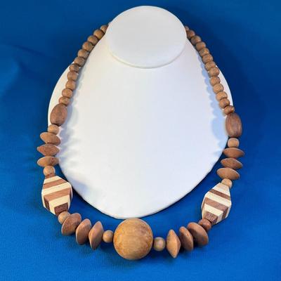 ARTISAN MADE ALL WOOD NECKLACE