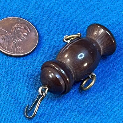 VINTAGE CARVED BAKELITE IDOL GOD PENDANT REALLY COOL!