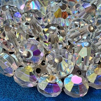 WOW! FACETED CRYSTAL CLUSTER PIN MAKE A QUIET STATEMENT!