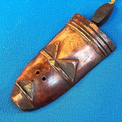 ETHNIC CARVED BONE? ISLANDER STYLE? MASK NECKLACE