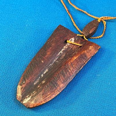 ETHNIC CARVED BONE? ISLANDER STYLE? MASK NECKLACE