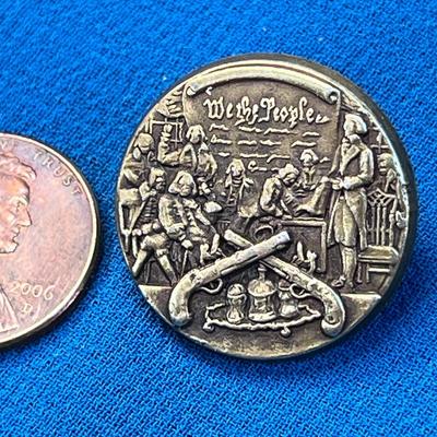 BRASS â€œWE THE PEOPLEâ€ SIGNING OF CONSTITUTION PIN