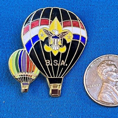 ENAMELED B.S.A. HOT AIR BALLOONS PIN 