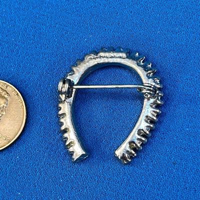 RHINESTONE HORSESHOE PIN 