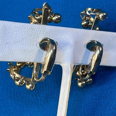 FUN SPIRAL DANGLY GOLD-TONE EARRINGS