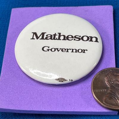 MATHESON GOVERNOR CAMPAIGN BUTTON