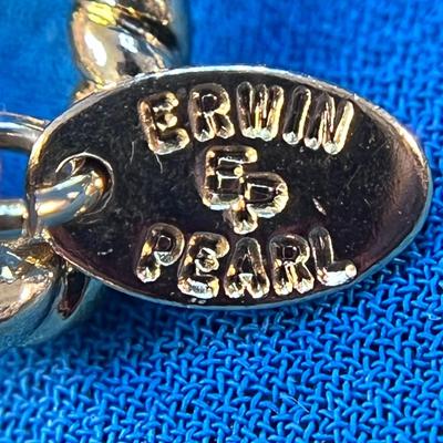 â€œERWIN PEARLâ€ TEXTURED GOLD TONE CHUNKY CHAIN NECKLACE