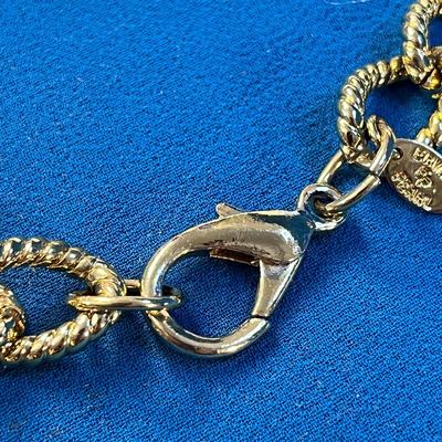 â€œERWIN PEARLâ€ TEXTURED GOLD TONE CHUNKY CHAIN NECKLACE