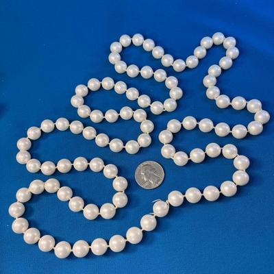 NICE LONG FAUX PEARL BEAD STRAND