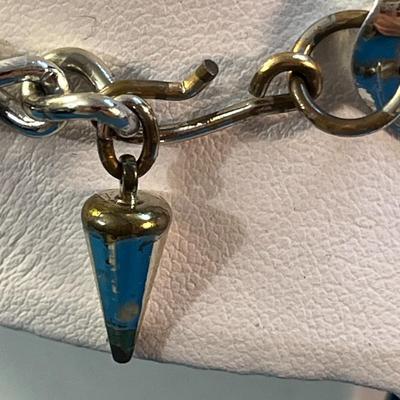 SHINY SILVER TONE FLAT LINK CHAIN NECKLACE