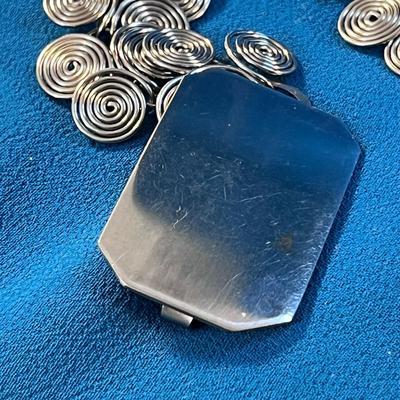 COOL DOUBLE COIL SILVER TONE BELT