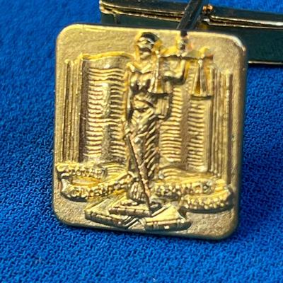 LADY JUSTICE â€œTOTAL CLIENT SERVICE LIBRARYâ€ CUFFLINKS