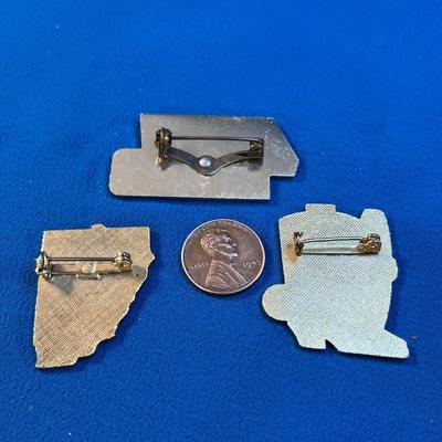 ENAMELED LIONS INTERNATIONAL PINS X 3