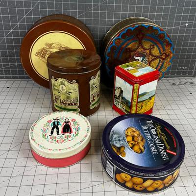Vintage TINS (6) Lot