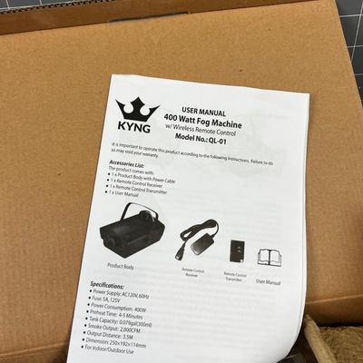 400 Watt Fog Machine, New 