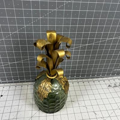 Glass and Metal Pineapple 1970's 