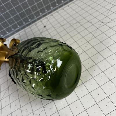 Glass and Metal Pineapple 1970's 
