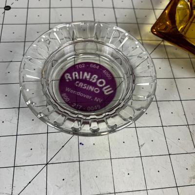 Glass Ashtrays (3) 