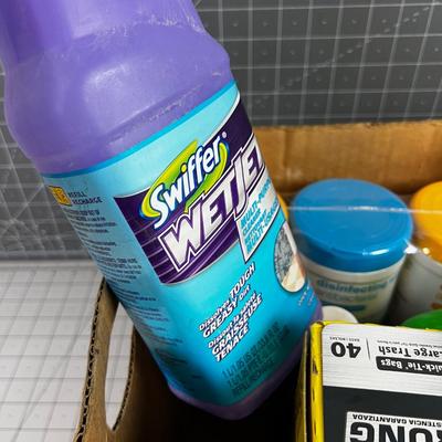 Box of Cleaning Supplies