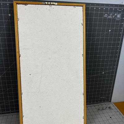 VINTAGE Cork Board 1970's Floral Basket